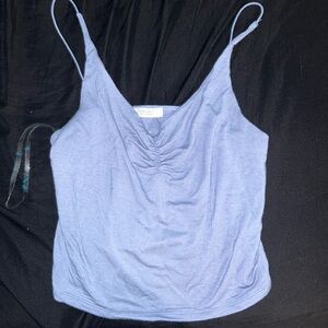 Light blue crop top